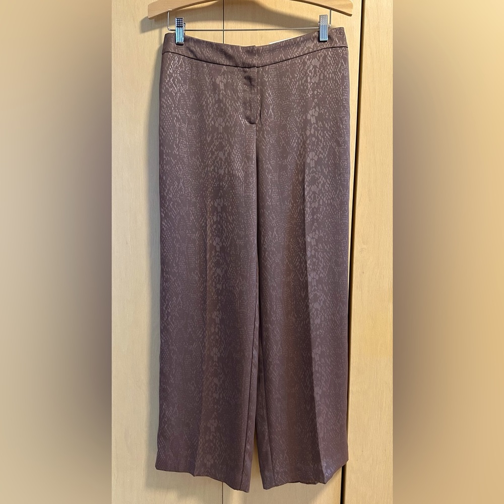 Snake Skin Print Shimmer Wide Leg Pants - NWT